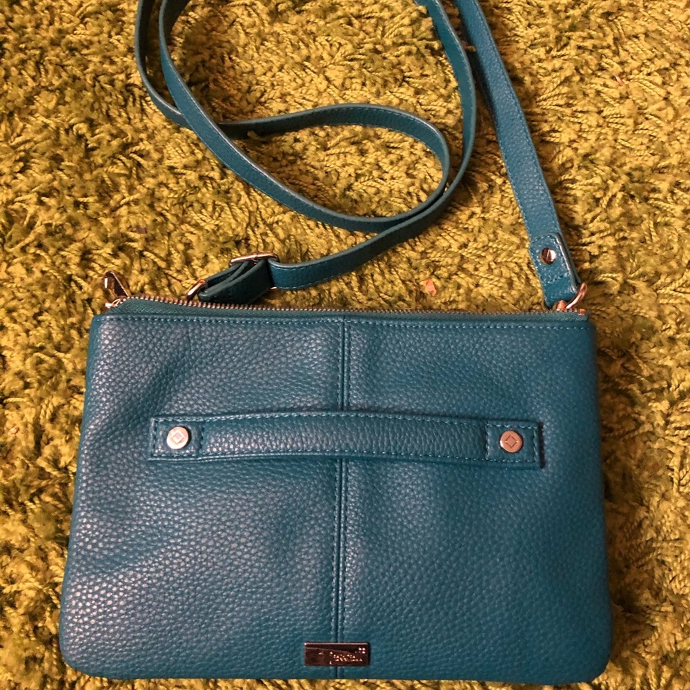 Small teal crossbody bag
